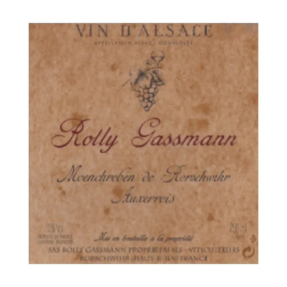 Rolly Gassmann Moenchreben de Rohrschwihr Auxerrois