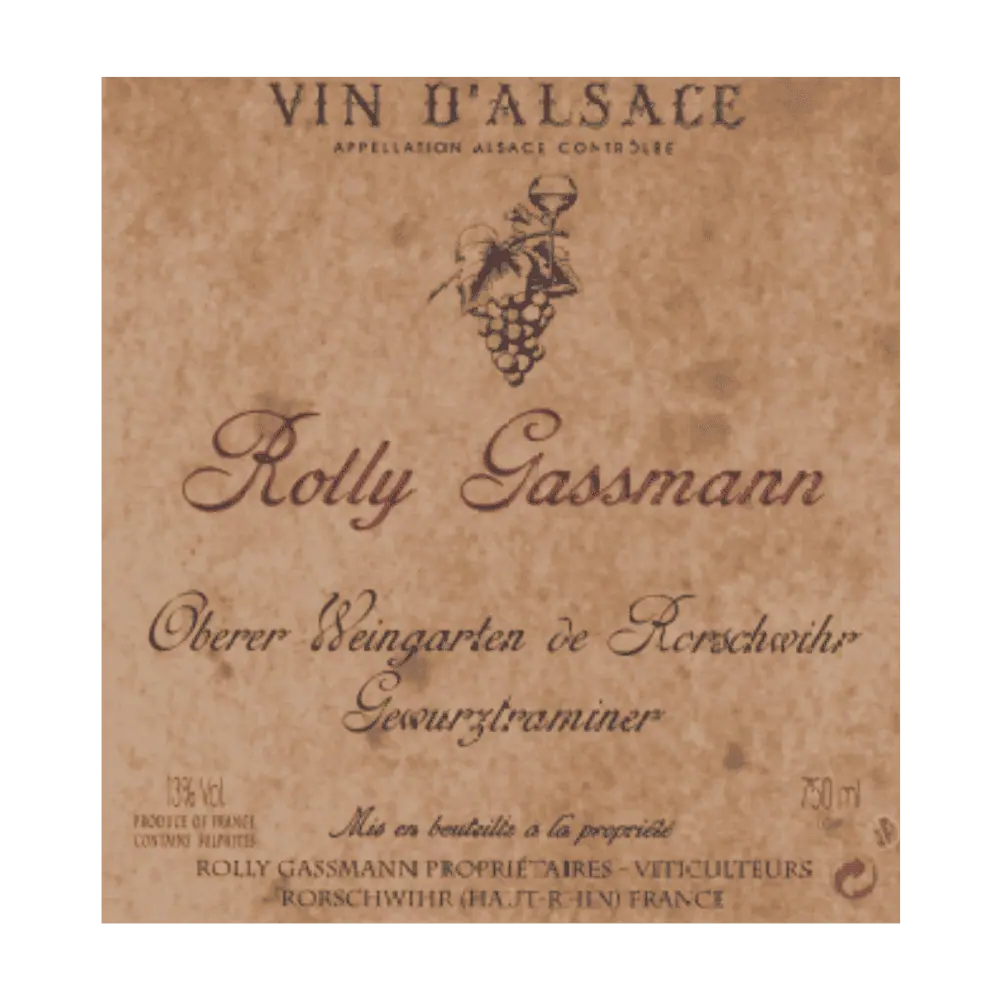 Rolly Gassmann Oberer Weingarten de Rohrschwihr Gewürztraminer
